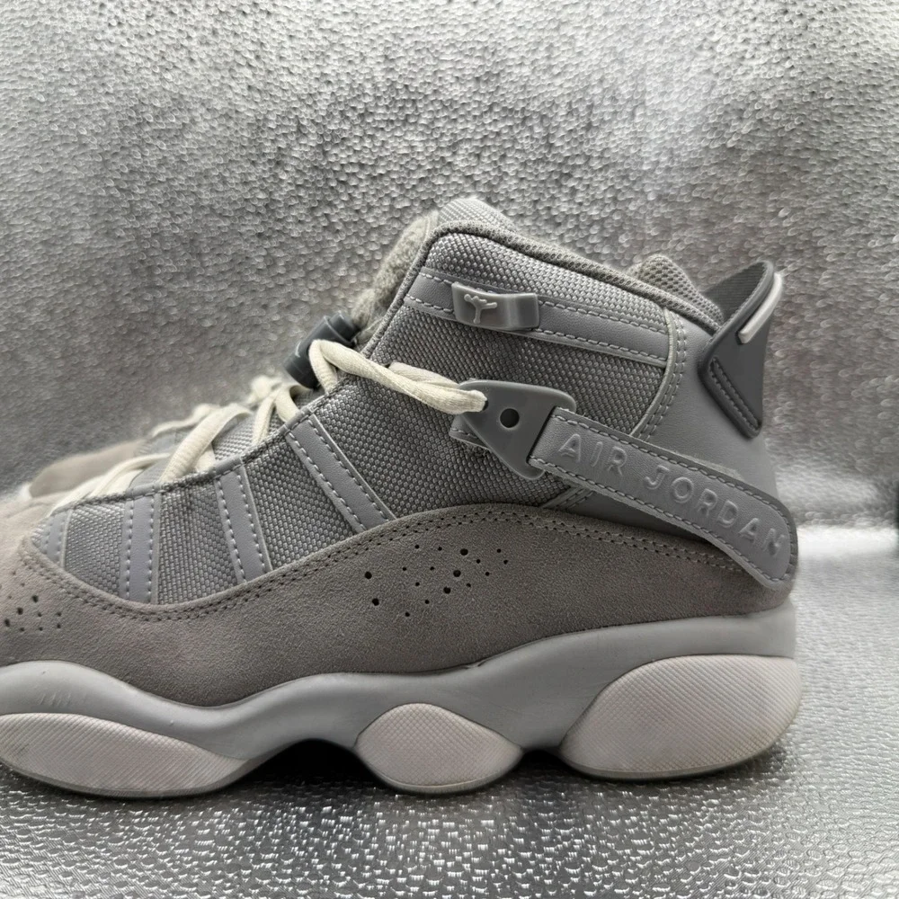 Size 9 Jordan 6 Rings Sneakers Mens Grey Excellent 322992-009 Cool Grey Suede